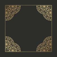 dark gold decorative frame design background. vector