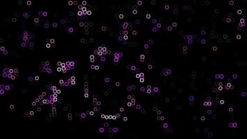 Digital, lightning background with irregular neon squares, purple abstract background video