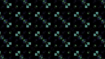 Digital, lightning background with random neon lights, green and blue abstract background video