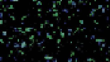 Digital, lightning background with irregular neon lights, block-shaped abstract background video
