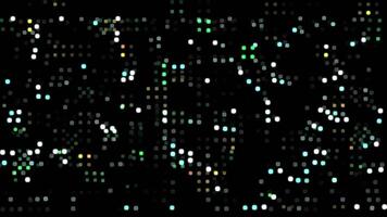 Digital, lightning background with irregular neon squares, abstract background with jumping blocks video
