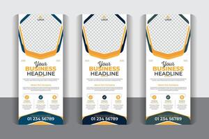 Large size vertical business agency business pull up display banner, Roll up design modern x-banner and flag-banner design vertical template vector