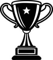 Prestigious Achievement Trophy Silhouette Available on EPS File vector