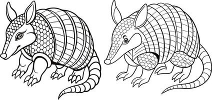 Silhouette Armadillo Sleeping Available on EPS File vector