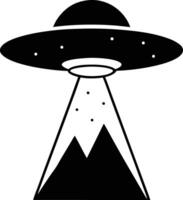 Futuristic UFO Silhouette Available on EPS File vector