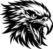 Silhouette Roaring Eagle Head Available on EPS File vector