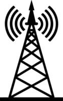High-Tech Transmitting Tower Silhouette Available on EPS File vector