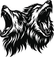 Silhouette Alpha Wolf Head Available on EPS File vector