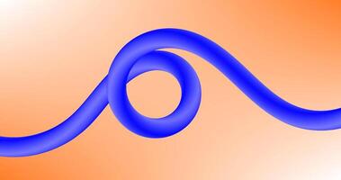 abstract background with blue waves on orange background illustration vector