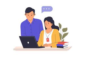 Internship job program illustration vector