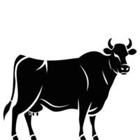 Cow silhouette on white background vector
