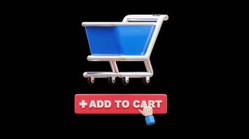 A shopping cart is shown with a button that says add to cart video