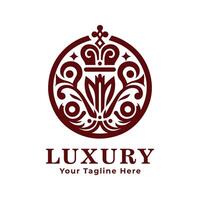 Logo Simple Luxury Design With Flat Background vector