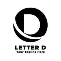 Simple Letter D Logo Design With Flat Background vector