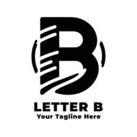 Simple Logo Letter B Design With Flat Background vector
