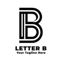 Letter B Simple Logo Design With Flat Background vector