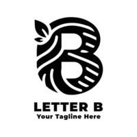 Logo Simple Letter B Design Black And White vector