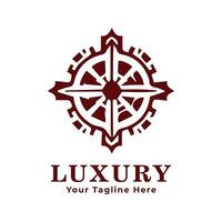 Luxury Logo Simple Illustration With Maroon Concept vector