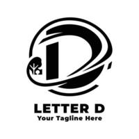 Letter D Logo Simple Design With Flat Background vector