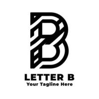 Letter B Simple Logo Illustration With Flat Background vector