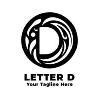 Letter D Simple Logo Illustration With Flat Background vector