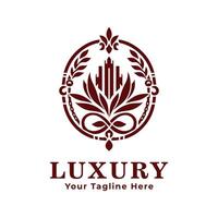 Luxury Logo Simple Design With Flat Background vector