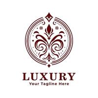 Logo Simple Luxury Illustration With Flat Background vector