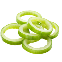 Sliced green onion rings png
