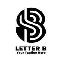 Letter B Simple Logo Design vector