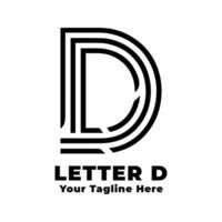 Letter D Logo Simple Illustration With Flat Background vector