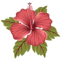 Simple Hibiscus Design for Digital and Print. vector