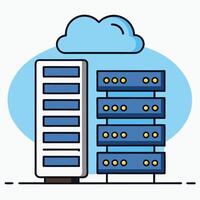 server rack icon illustration vector