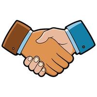 Handshake icon. Graphic elements of two hands shaking eachother. vector