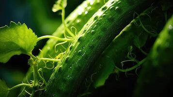 vine macro cucumber background photo