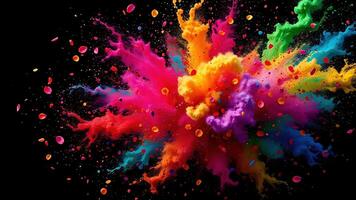 High Contrast Color Burst with Bright Festive Pigments photo
