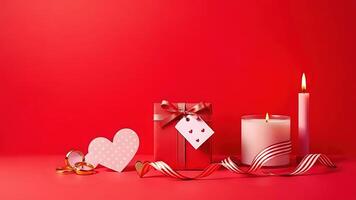 Warm and cozy Valentine scene with soft romantic accents photo