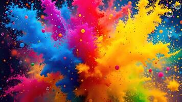 Holi Festival Inspiration with Bright Explosive Color Effects photo