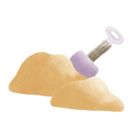 sand with toy on the beach png