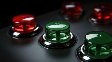 panel on and off slider buttons red and green switch photo