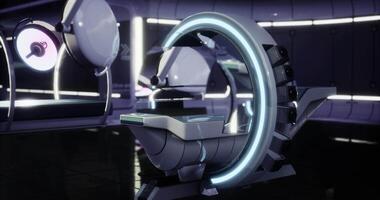 Futuristic laboratory with advanced technology and sleek design elements video