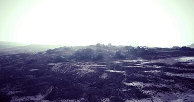 Clouds gather over volcanic landscape in a dramatic view of natures power video