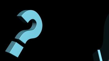 Question Marks 3D Rendering Loop video
