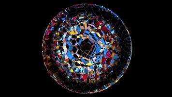 4K Abstract 3D Disco Ball Looping Background video