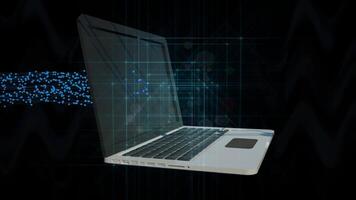4K Information Computing Technology Background 3D Rendering video