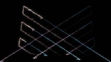 4K Neon Glowing Lines Digital Rendering Loop video