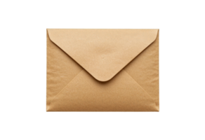 A classic brown envelope on a black background, perfect for representing mail, communication, or delivery services. Transparent background png