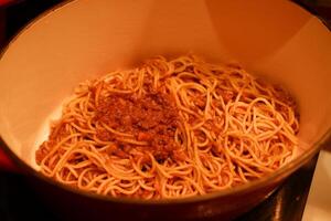 Delicious Spaghetti with Rich Meat Sauce photo
