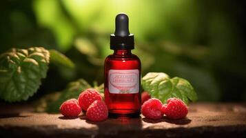 bottle red raspberry seed oil photo
