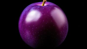 symmetrical round plum isolated photo