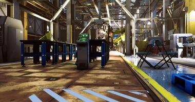 Inside a modern factory with machinery and assembly tables in use video